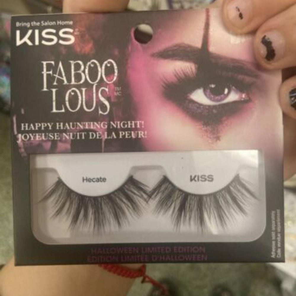 False Eyelashes, KISS Limited Edition Hecate 2022 1 set Black Long gothic emo